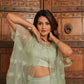 Mint Green Cape Top with Plazo set