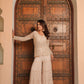 Vintage Peach Layered Sharara Set