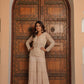 Vintage Peach Layered Sharara Set