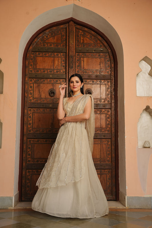 Daisy Ivory Lehenga Set