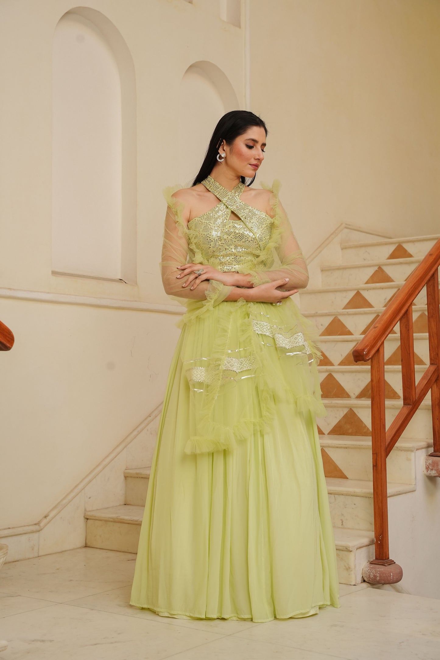 Lush Lime Lehenga Set