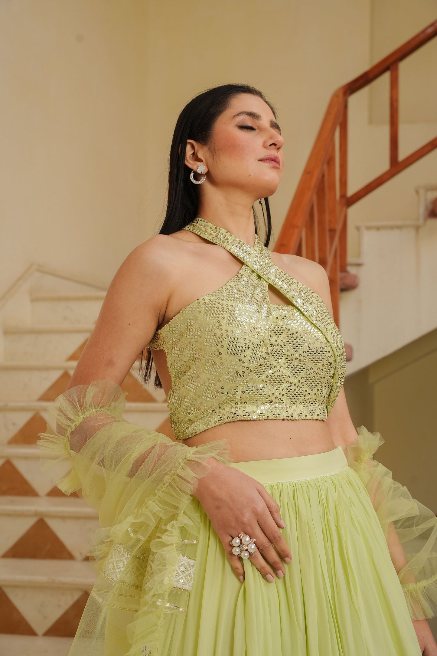 Lush Lime Lehenga Set