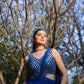 Dazzling Blue Drape Saree