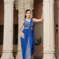 Dazzling Blue Drape Saree