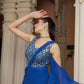 Dazzling Blue Drape Saree